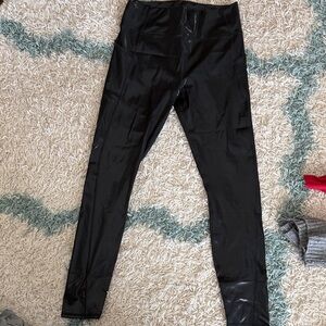 Fabletics Shiny Black Leggings